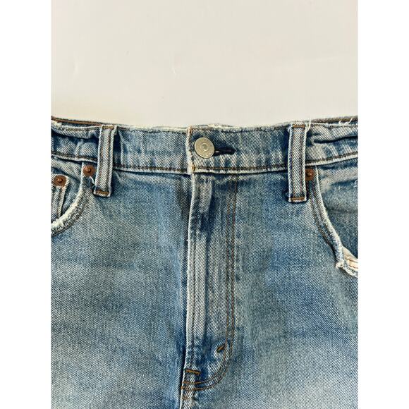 Abercrombie & Fitch High Rise Cutoff Blue Denim Shorts Womens Size 30 - Picture 7 of 13